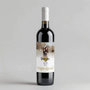 Glitter Heart Matron of Honor Wine Label