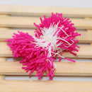 Glitter pom pom mini flower stamen hair ties for kids bedroom