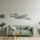 Global 6000 Back Angle Metal Aircraft Wall Art - NCP0381