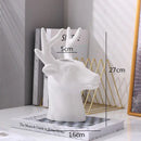 Glossy black deer head ceramic vase living room decor