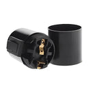 Glossy black e27 socket lamp holder with toggle switch bedroom light