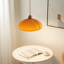 Glossy orange ceramic pumpkin chandelier for bedroom lighting