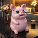 Glossy pink ceramic piggy bank bedroom savings jar