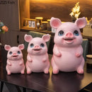 Glossy pink ceramic piggy bank bedroom savings jar