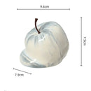 Glossy red abstract melting apple ceramic sculpture living room decor