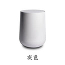 Glossy white cylindrical waste bin garbage classification kitchen