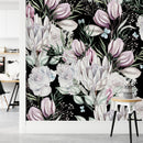 Pink Protea and Roses Wallpaper