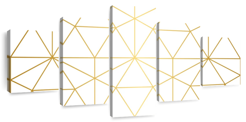 Golden Lattice Wall Art