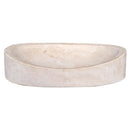 Light Travertine Honed and Filled Vessel Sink Natural Stone 16 x 21.5 x 6 Inches