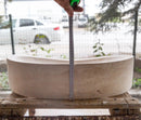 Light Travertine Honed and Filled Vessel Sink Natural Stone 16 x 21.5 x 6 Inches
