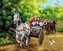 Gobelin canvas for halfstitch without yarn after Alfred Wierusz-Kowalski - Ride 2763M