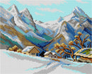 Gobelin canvas for halfstitch without yarn after Edward Theodore Compton - Winter Landscape 3241H