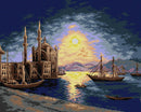Gobelin canvas for halfstitch without yarn after Ivan Constantinovich Aivazovsky - Lunar Night on the Bosphorus 2663M