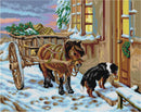 Gobelin canvas for halfstitch without yarn after John Sargent Noble - Their Christmas Eve 2753M
