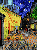 Gobelin canvas for halfstitch without yarn after Vincent van Gogh - Cafe Terrace at Night 1815F