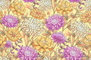 Elegant Yellow and Pink Flowers Wallpaper