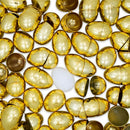 Set of 48 Plastic Eggs: 47 in Glistening Gold and 1 Surprise White Egg