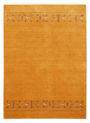 Gold And Blue Modern Design Hand Loomed Wool Area Rug