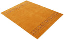 Gold And Blue Modern Design Hand Loomed Wool Area Rug
