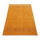 Gold And Blue Modern Design Hand Loomed Wool Area Rug