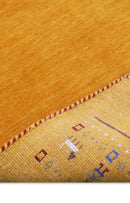 Gold And Blue Modern Design Hand Loomed Wool Area Rug