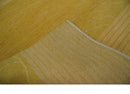 Gold and Brown Hand knotted Stripes 4x6 wool and Art Silk area Rug
