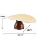 Gold and dark wood cake stand fruit bowl tray set for kitchen