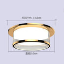 Gold and frosted crystal led ceiling lamp for living room