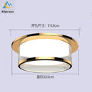 Gold and frosted crystal led ceiling lamp for living room