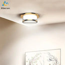 Gold and frosted crystal led ceiling lamp for living room
