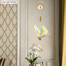 Gold and patterned butterfly led wall light for bedroom