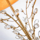 Gold and silver crystal branch led desk lamp bedroom