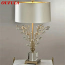 Gold and silver crystal branch led desk lamp bedroom