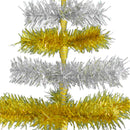 Gold & Silver Layered Tinsel Christmas Tree