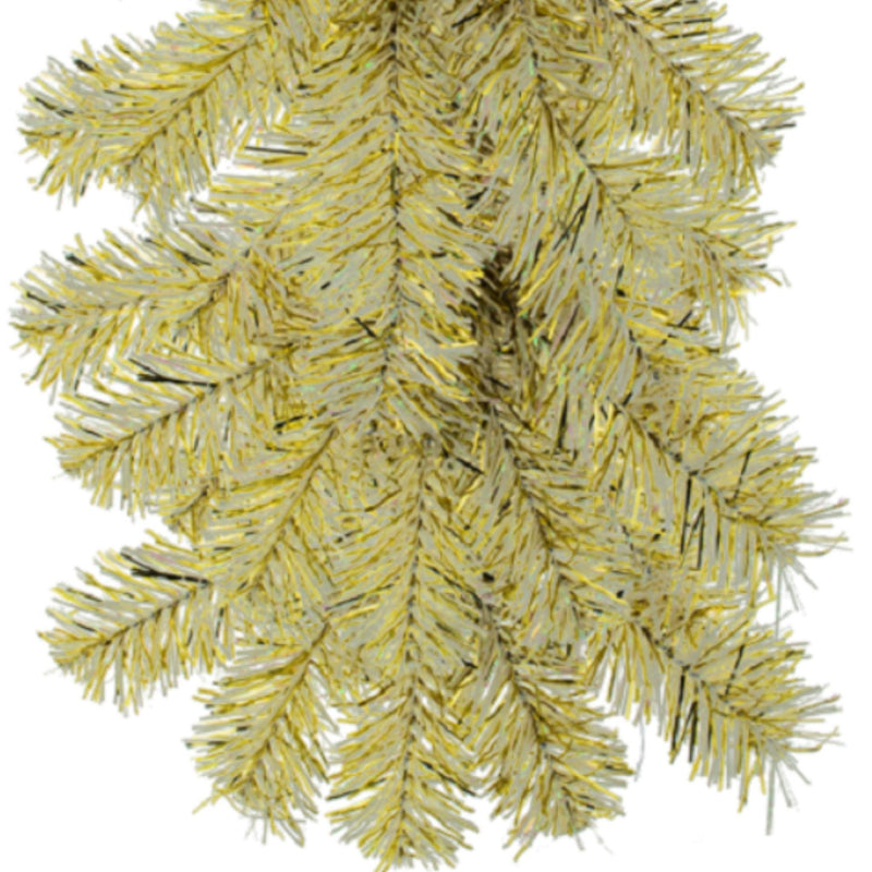 Gold & Silver Tinsel Christmas Garland