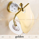 Gold and white crystal bath hardware set bathroom accessories