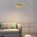 Gold arched designer marble floor lamp for living room lighting