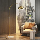Gold arched designer marble floor lamp for living room lighting