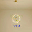 Gold bird led chandelier floral pendant light for dining room