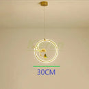 Gold bird led chandelier floral pendant light for dining room