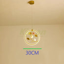 Gold bird led chandelier floral pendant light for dining room