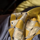 Gold & black 200s embroidery egyptian cotton bedding set bedroom