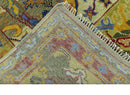 Gold, Blue And Green Transitional Hand Knotted 8x10 wool area rug