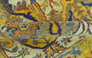 Gold, Blue And Green Transitional Hand Knotted 8x10 wool area rug