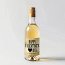 Gold Bokeh Hearts Mini Wine Label