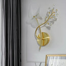 Gold branch crystal wall sconce bedroom light 110v-120v