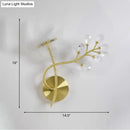 Gold branch crystal wall sconce bedroom light 110v-120v