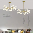 Gold branch shape firefly ceiling chandelier dining room lighting