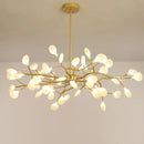 Gold branch shape firefly ceiling chandelier dining room lighting