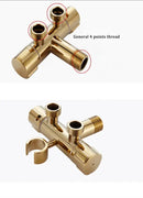 Gold brass handheld bidet faucet bathroom sprayer set
